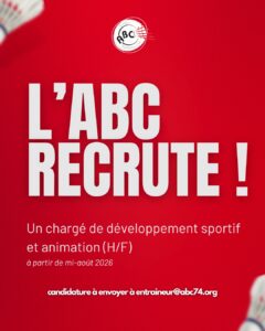 Lire la suite à propos de l’article Annecy Badminton Club recrute !