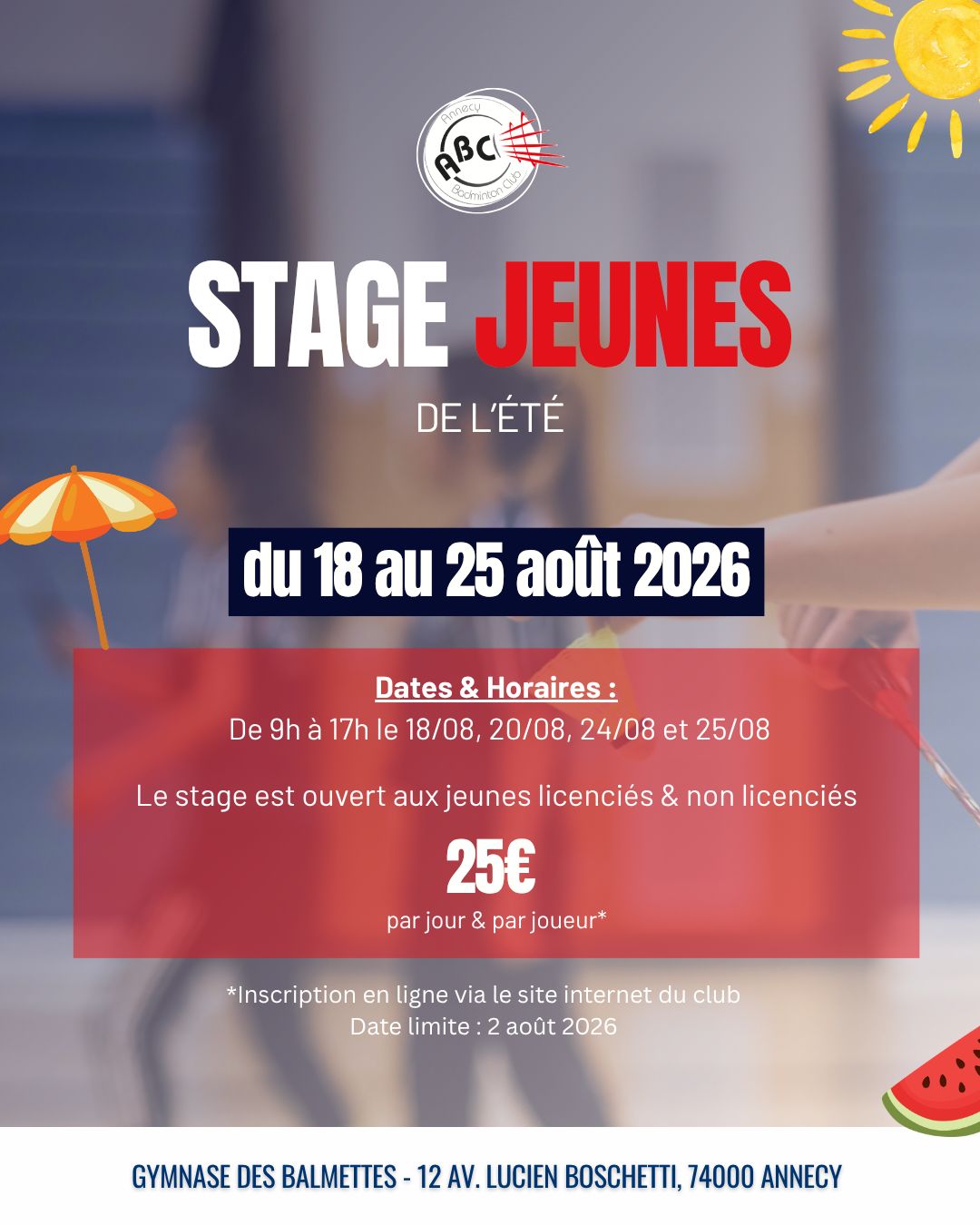 You are currently viewing Stage Jeunes ABC – août 2026